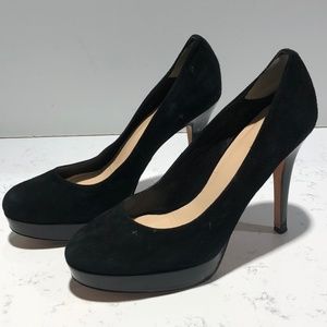 Cole Haan Black Suede Mariela Platform Pump